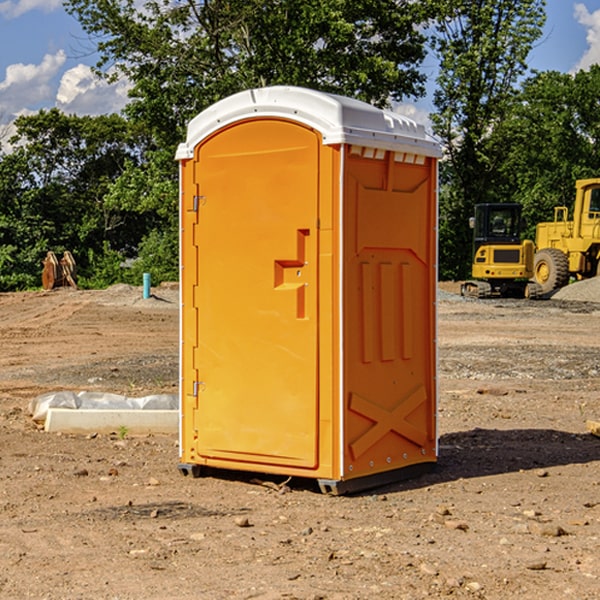 can i customize the exterior of the porta potties with my event logo or branding in Fishers Hill